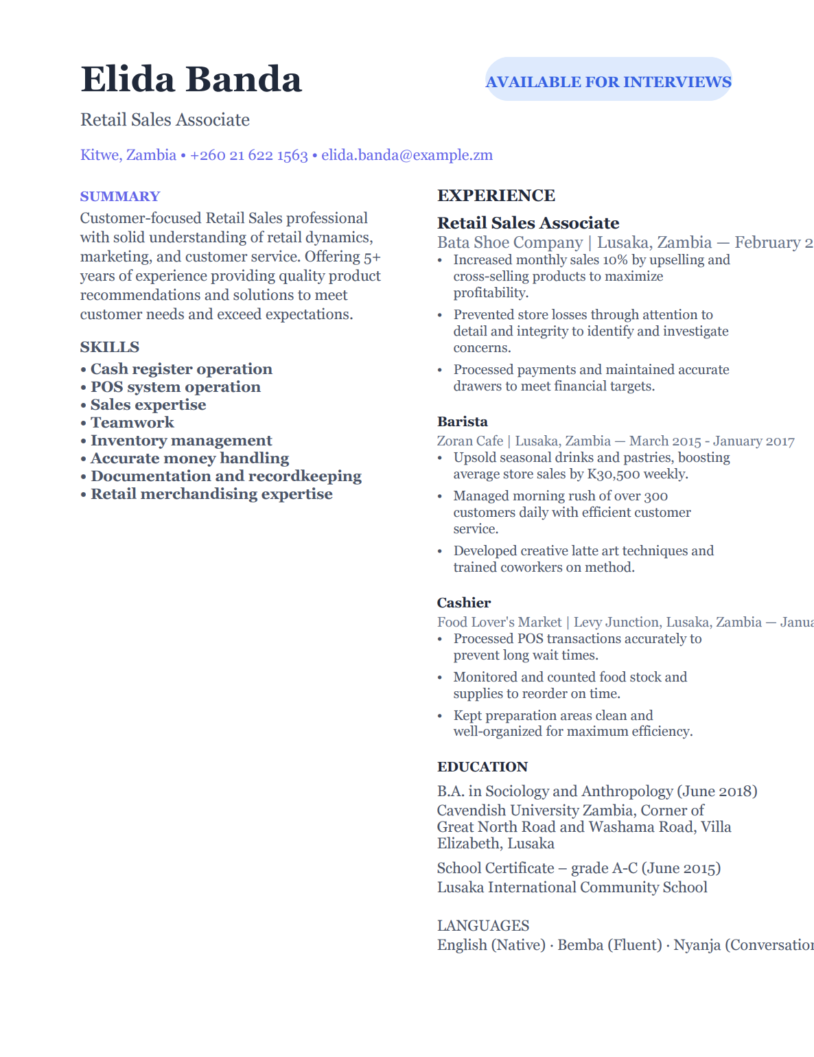 Resume Template 3